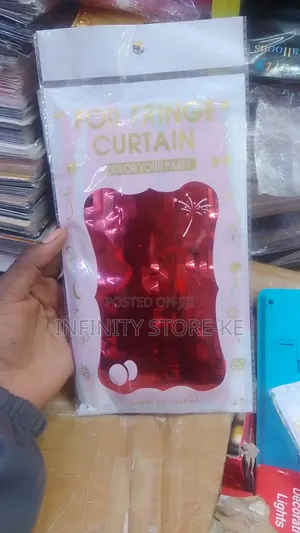 Red Fridge Curtain/ Foil Curtain For Birthday And Events Decorations