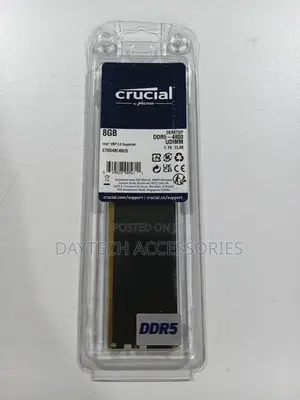 Crucial 8gb Ddr5-4800 Udimm Cl40 Desktop Memory Module