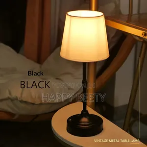 Vintage Metal Table Lamp – Rechargeable Cordless Led Bedside Light
