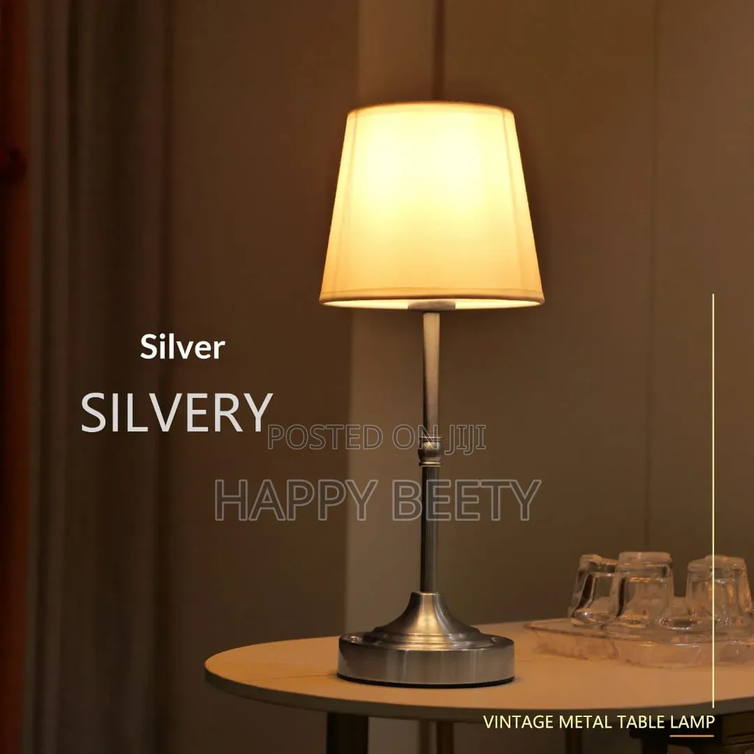 Vintage Metal Table Lamp – Rechargeable Cordless Led Bedside Light