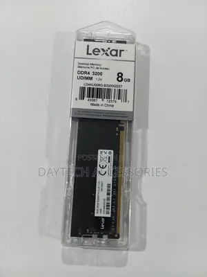 This Is a Lexar 8gb Ddr4 3200mhz Udimm Desktop Memory Module.