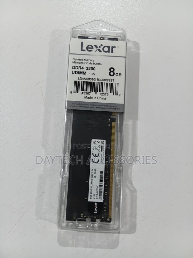 This Is a Lexar 8gb Ddr4 3200mhz Udimm Desktop Memory Module. - thumbnail 3