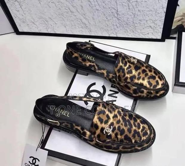 Quality Original Leopard Print Slingback Loafers Black Brown - thumbnail 3
