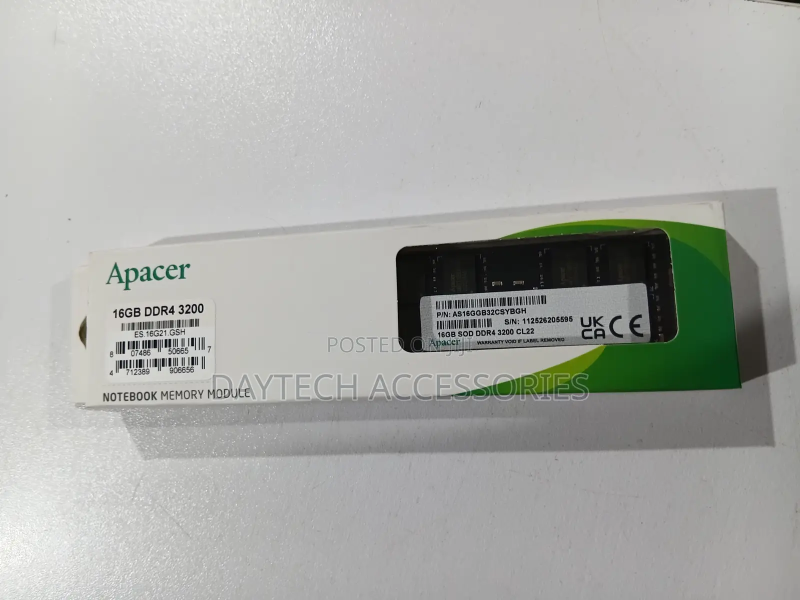 This Is an Apacer 16gb Ddr4 3200mhz So-Dimm Laptop Memory Module.