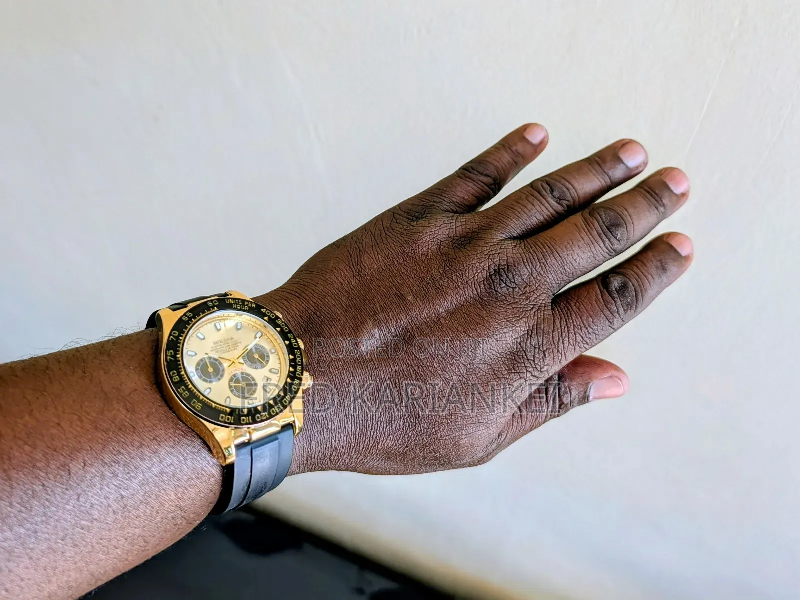 Men’S Moldoa Automatic Wristwatch Rubber Band Heavy Made Skelton Back