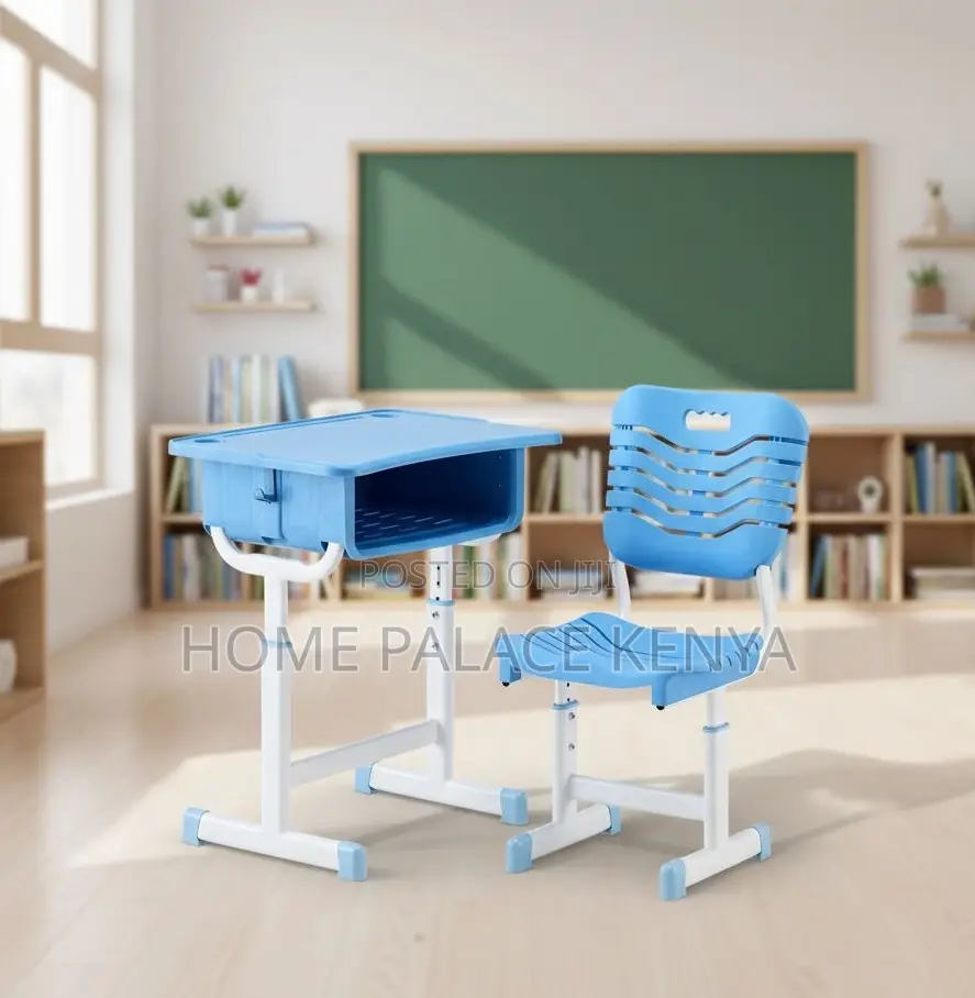 Student Desk: Adjustable Blue Ergonomic Student Set