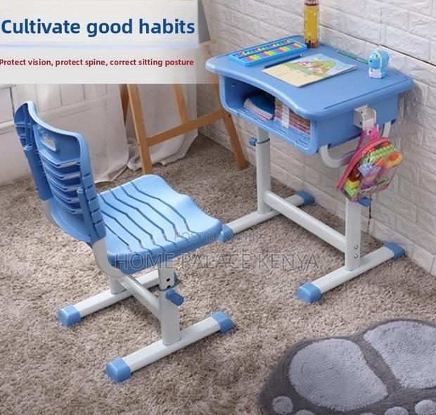 Student Desk: Adjustable Blue Ergonomic Student Set - thumbnail 3