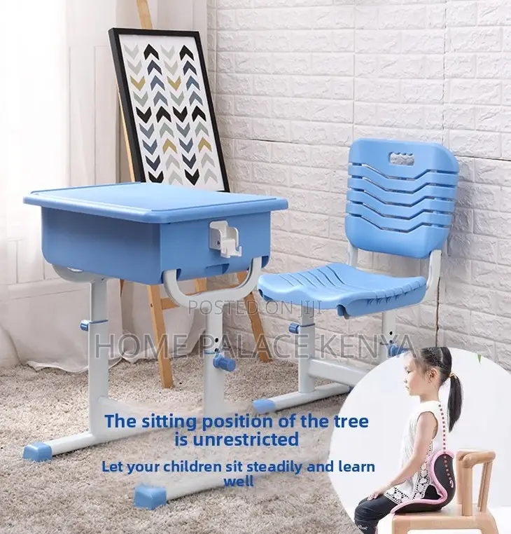Student Desk: Adjustable Blue Ergonomic Student Set