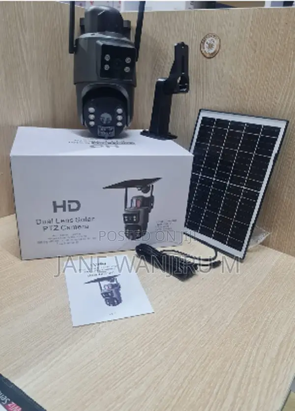 Ubox 4mp Dual Lens Wireless Solar Camera Color Night Vision