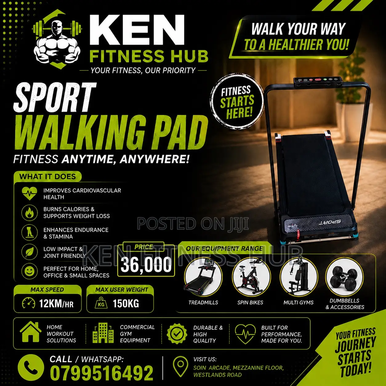 Double Sided Folding Massage Treadmill