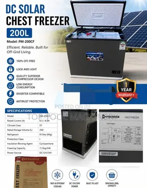 Best 200l Premier Dc Solar Chest Freezer