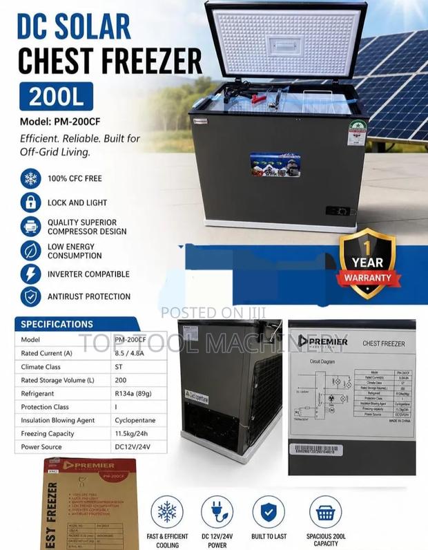 Best 200l Premier Dc Solar Chest Freezer