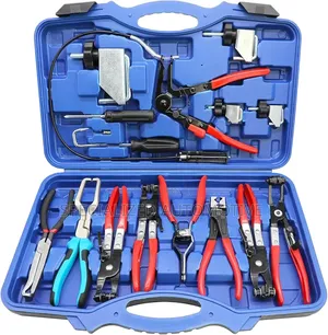 15 Piece Vehicle Hose Clamp Removal and Installation Pliers Tool Kit