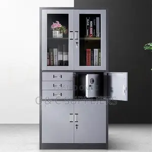Steel Lockable Office Cabinet With Safe