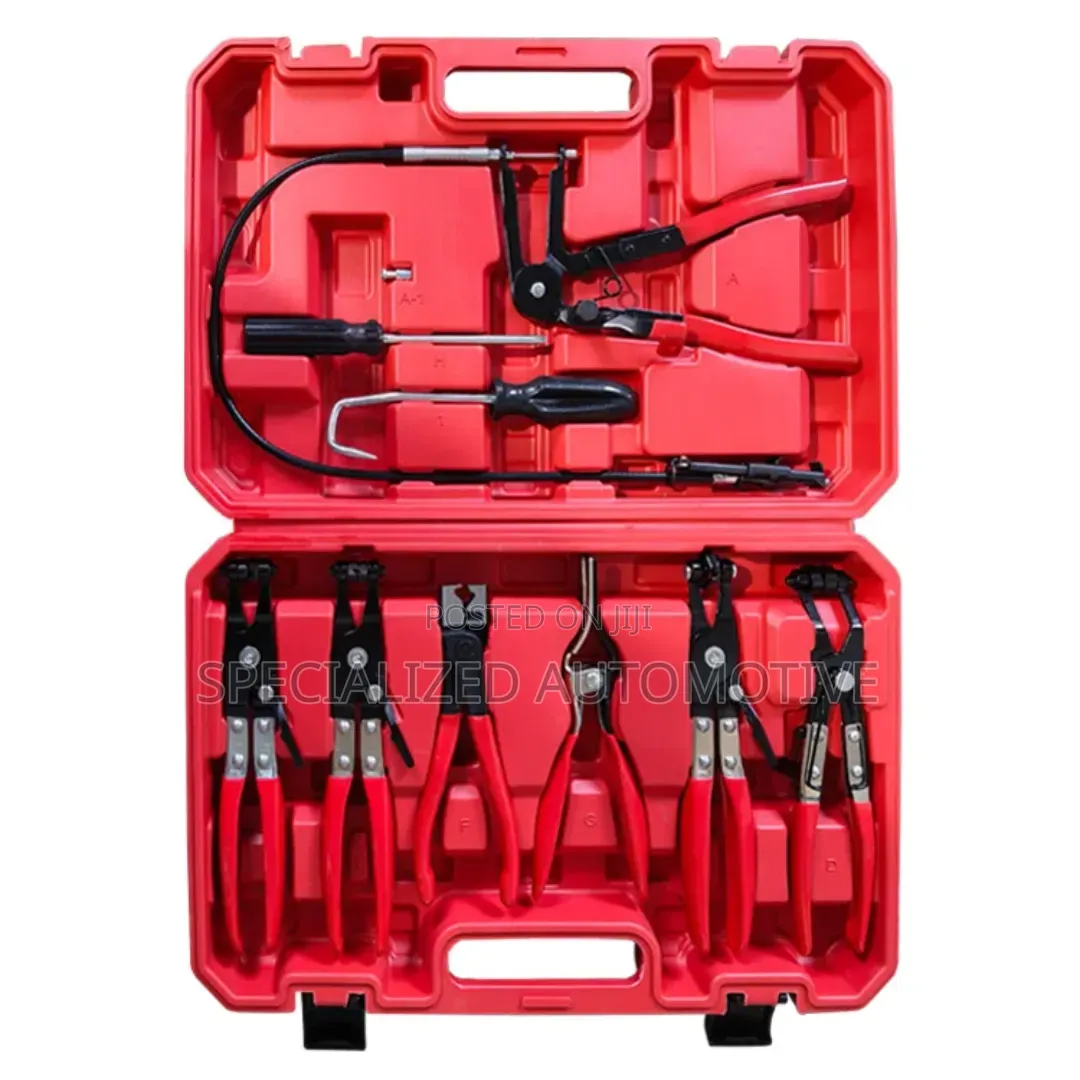 9 Piece Vehicle Hose Clamp Clip Pliers Removal and Installation Kit