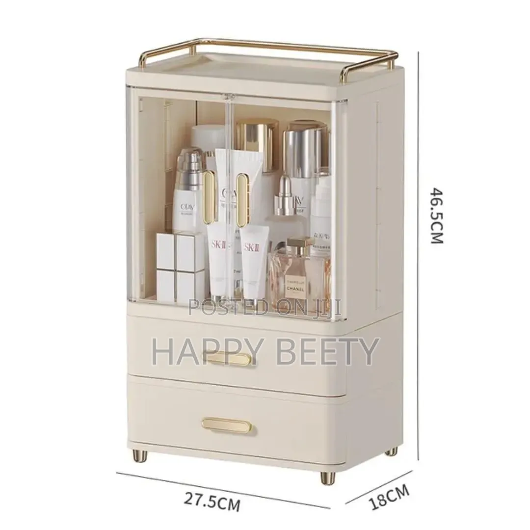 Plastic Lidded Dust Proof,Acrylic Double Door With Double Drawer