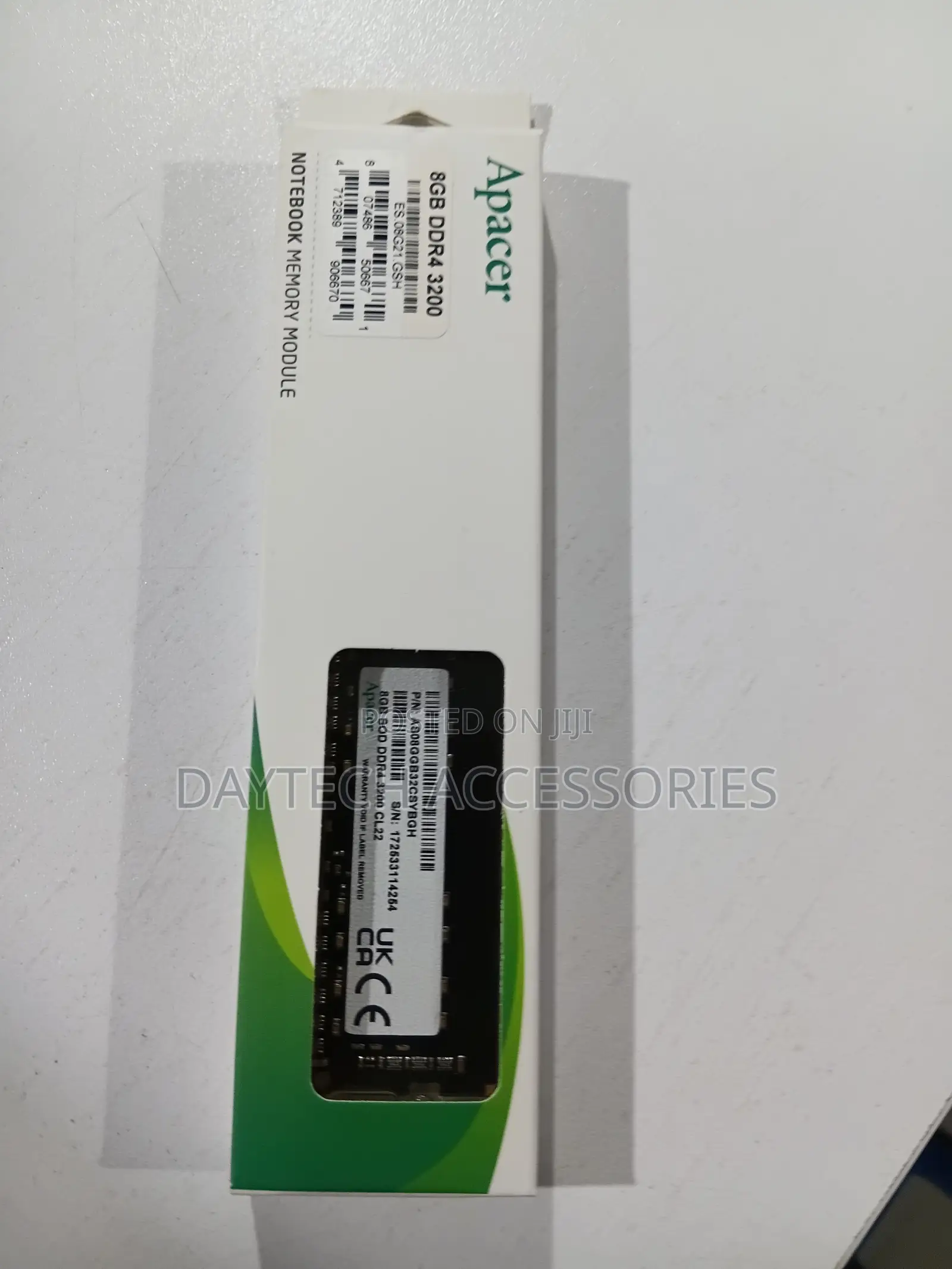 Apacer 8gb Ddr4 3200mhz Sodimm Laptop Ram = Black
