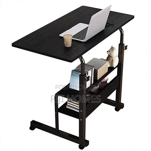 Adjustable Movable Laptop Table on Wheels | W80xd40cm - thumbnail 2