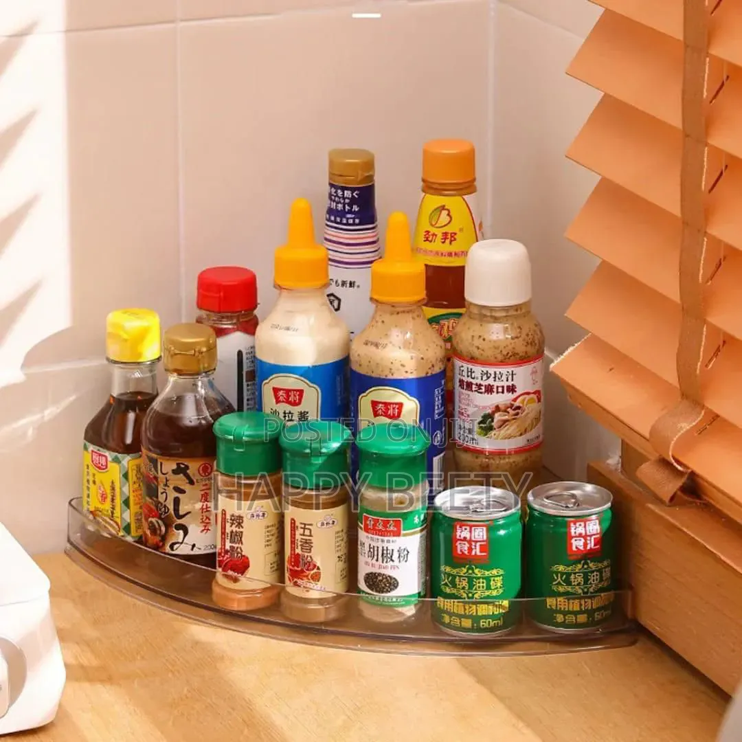  3 Layer Acrylic Cosmetic Corner Organizer/ Kitchen Spice Organizer