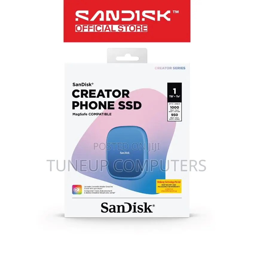 Sandisk Professional Creator Phone SSD | 1tb Portable External SSD