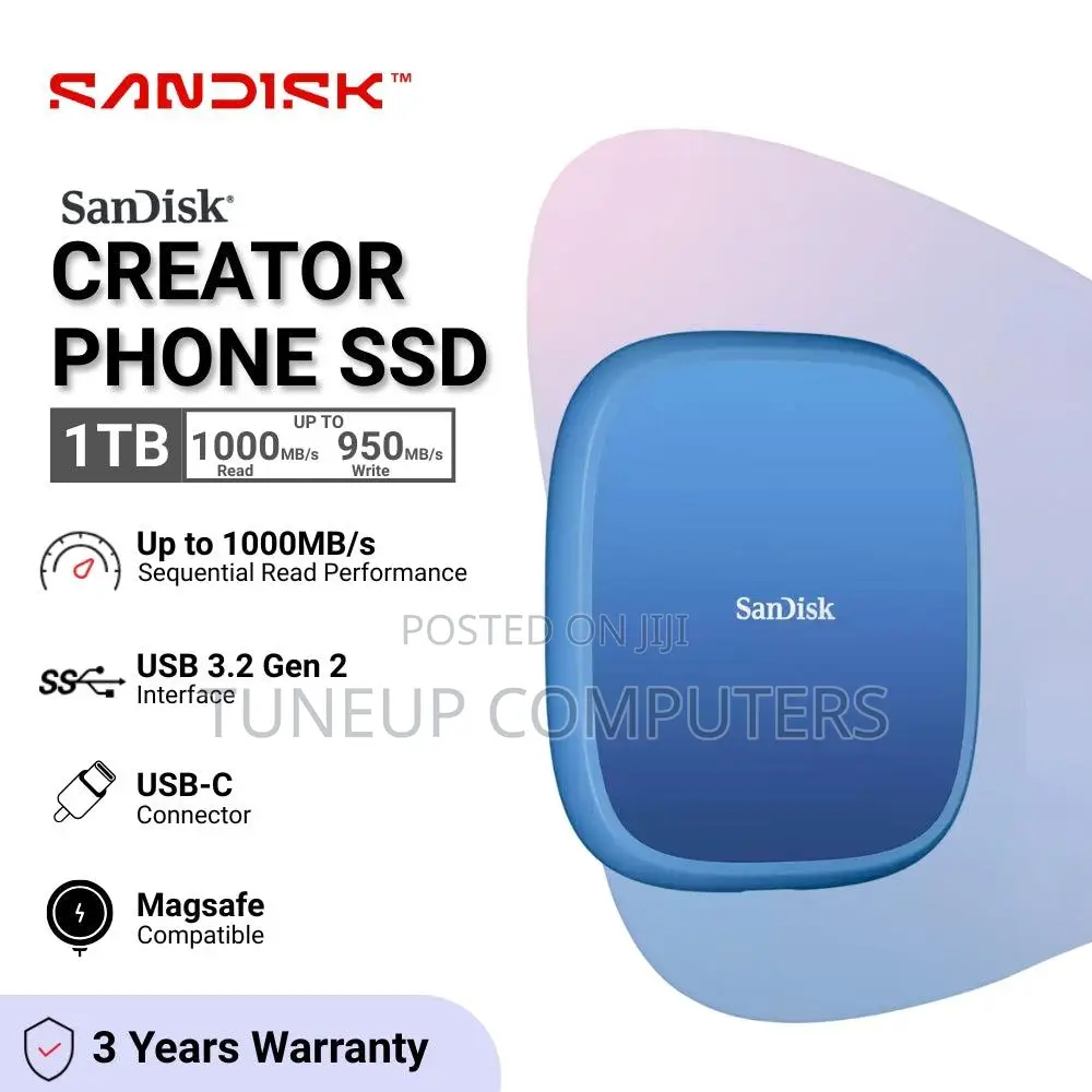 Sandisk Professional Creator Phone SSD | 1tb Portable External SSD