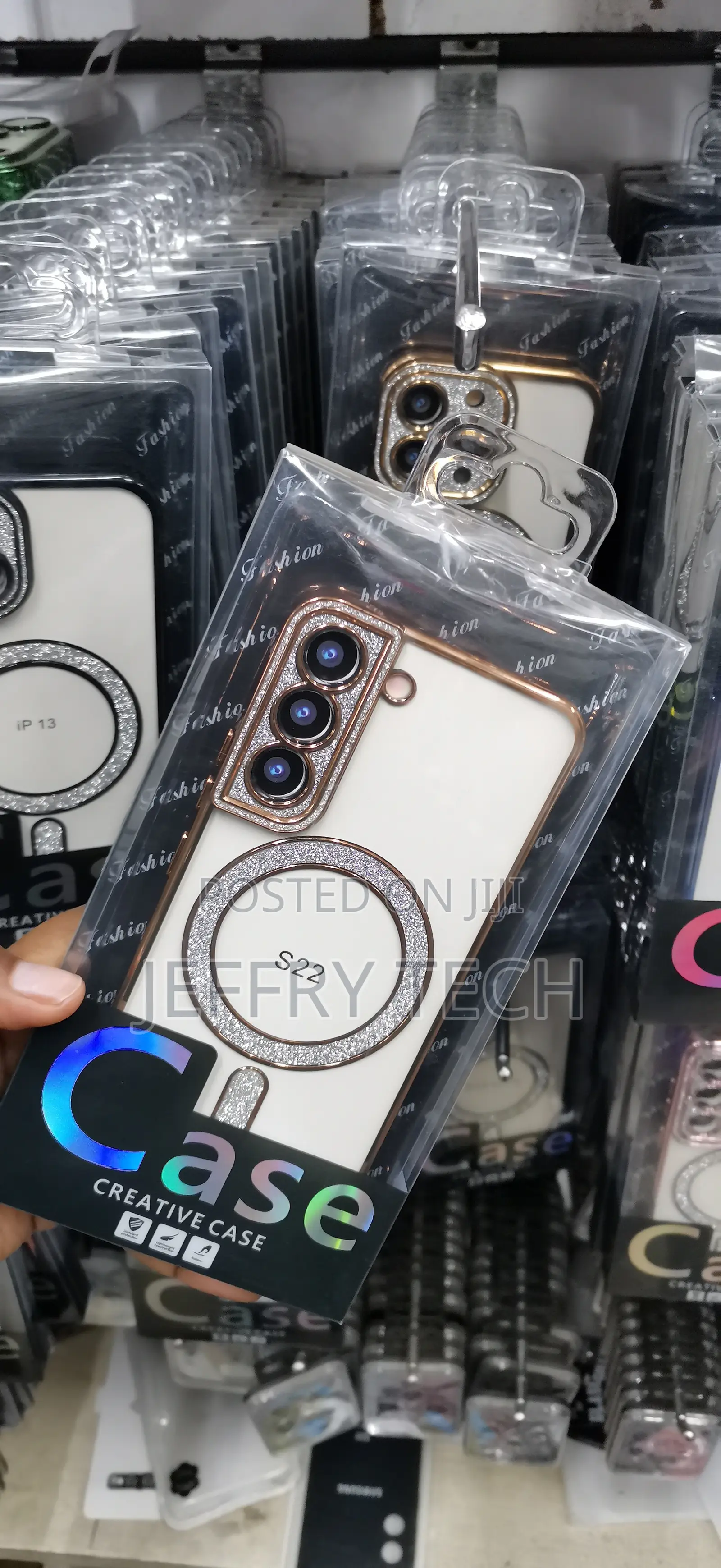 Samsung Galaxy S22,Bling Sparkle Accents Cover