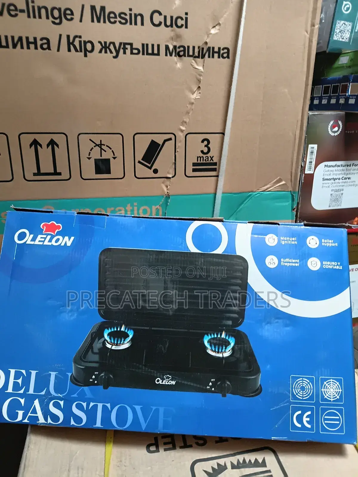 Olelon Deluxe 2 Burner Gas Stove With Lid – Brand New