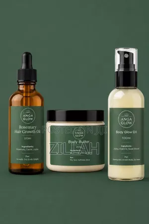 Anga Glow | Rosemary Hair Oil + Body Butter + Body Glow Oil | Nairobi
