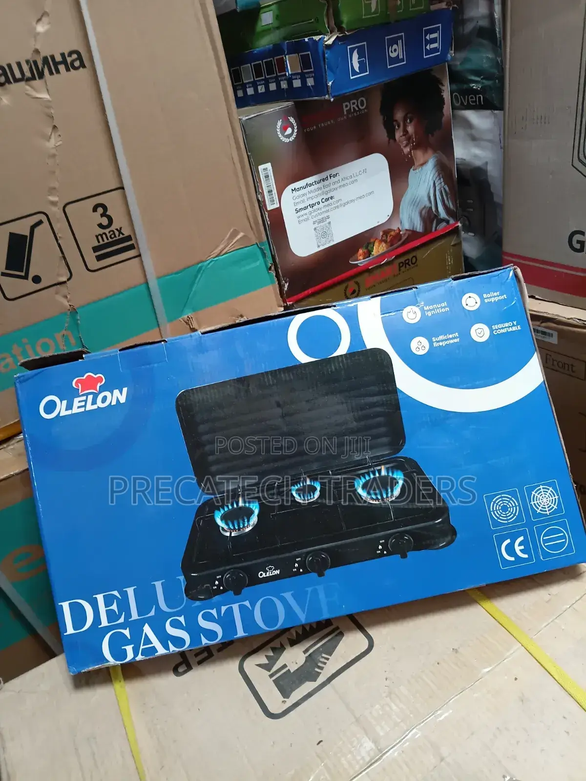 Olelon Deluxe 3 Burner Gas Stove – Brand New Table Top Cooker