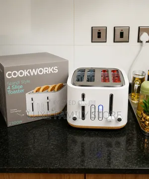 Cookworks Scandi Style 4 Slice Toaster | 2300w White Toaster