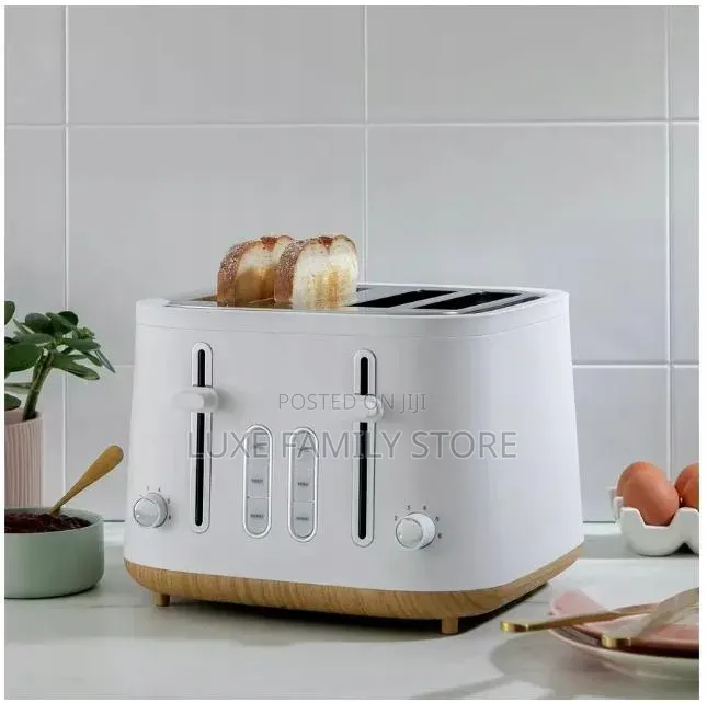 Cookworks Scandi Style 4 Slice Toaster | 2300w White Toaster