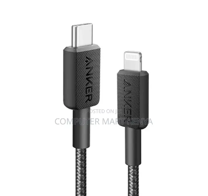 Anker 322 Usb-C to Usb-C Cable (6ft Braided) Black