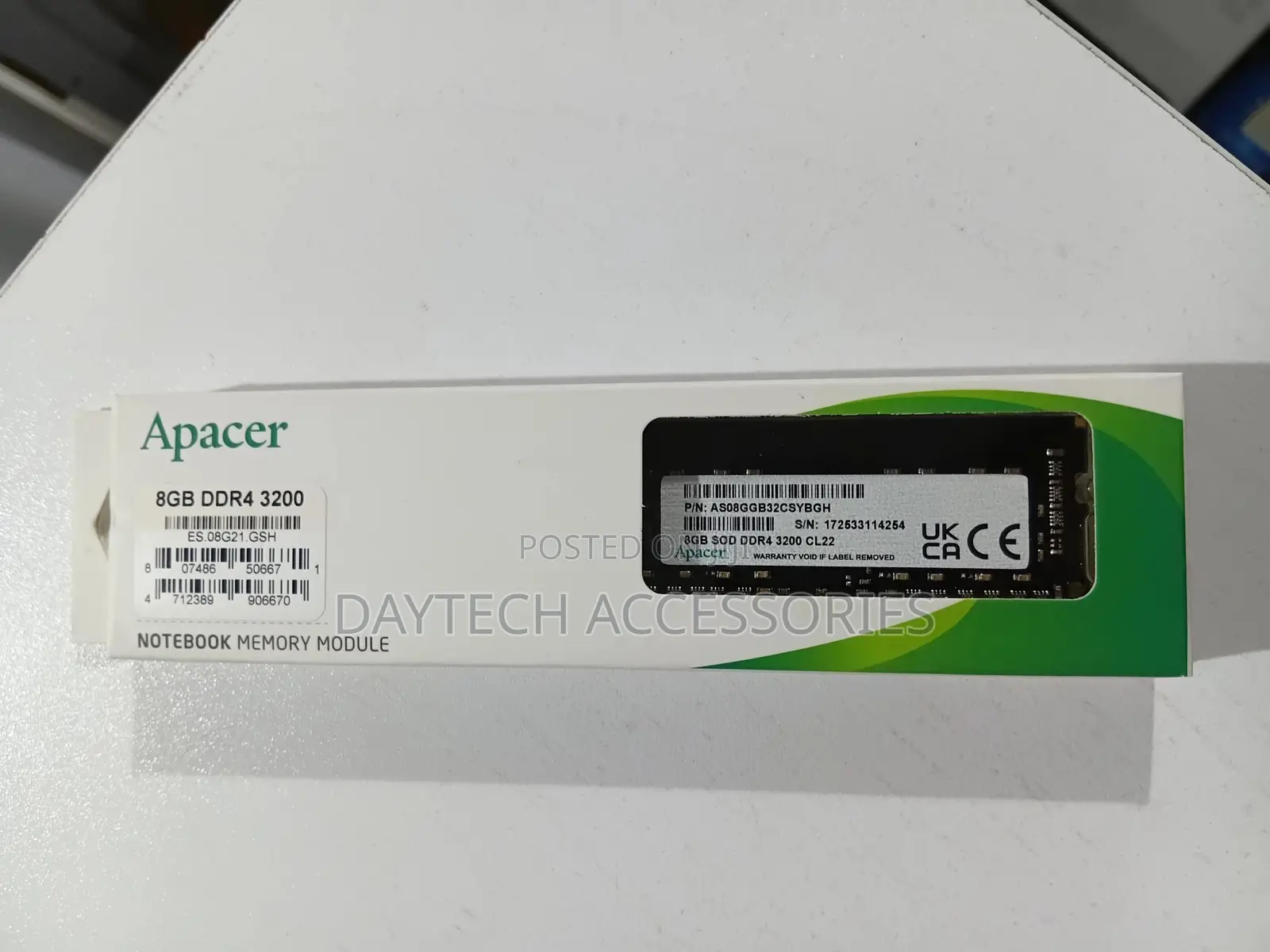 Apacer 8gb Ddr4 3200mhz Laptop Ram 1x8gb