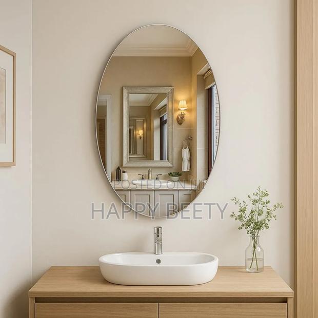 Peel and Stick Oval Mirror