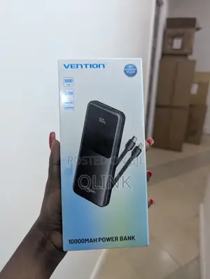 Vention 10000mah Power Bank With Integrated Usb-C and Lightning Cables
