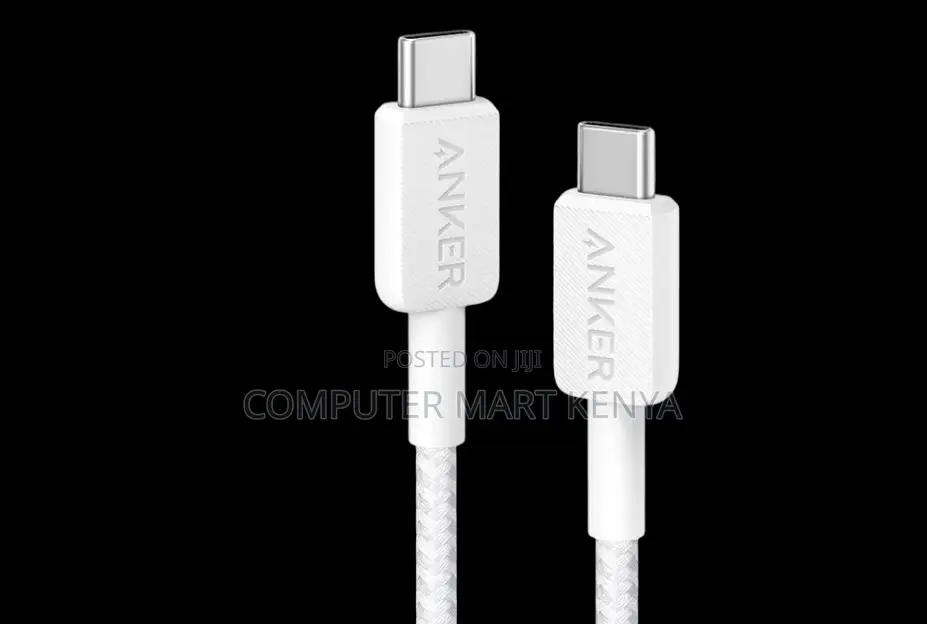 Anker 322 Usb-C to Usb-C Cable (6ft, 60w, Braided) White.