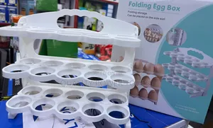 30 Eggs Folding 3-layer Egg Organizer