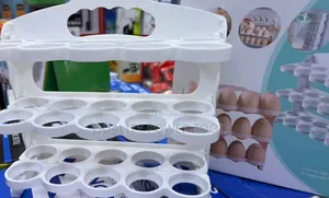 30 Eggs Folding 3-layer Egg Organizer