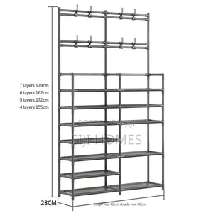 Multifunctional Double Row Shoe Rack | Modern Sturdy