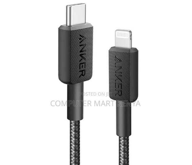 Anker 322 Usb-C to Lightning (3ft Braided) Black - main view