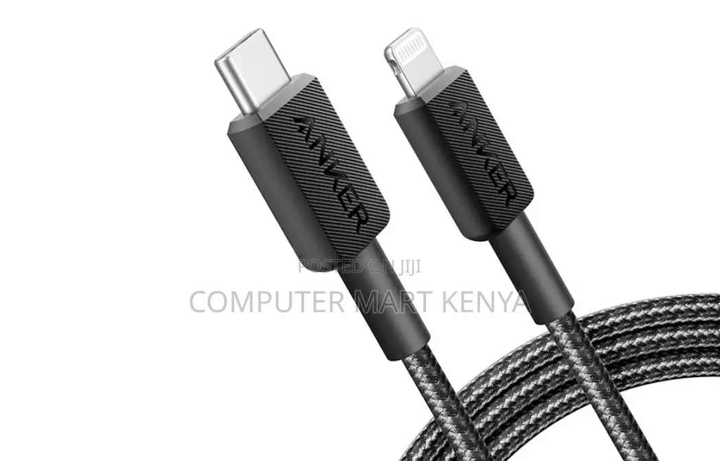 Anker 322 Usb-C to Lightning (3ft Braided) Black