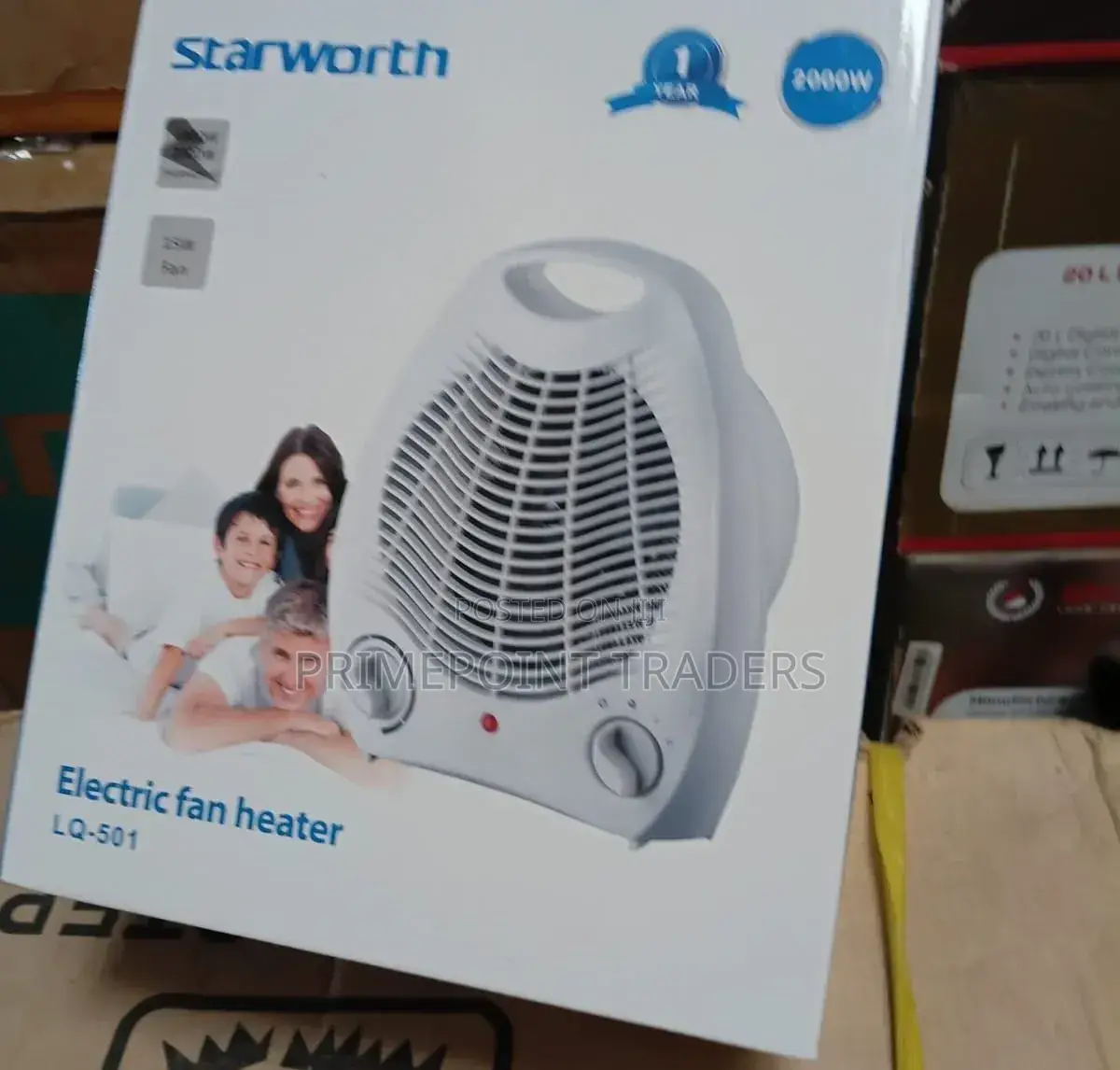 Starworth 2000w Portable Fan Heater With Adjustable Thermostat