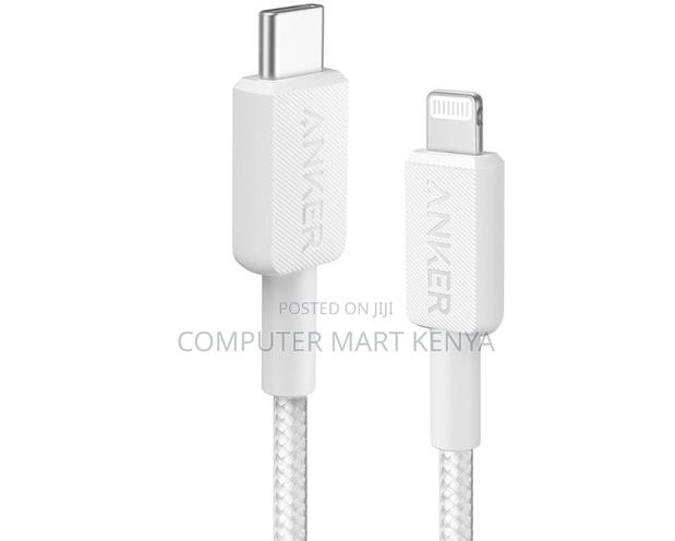 Anker 322 Usb-C to Lightning Cable (3ft Braided) White