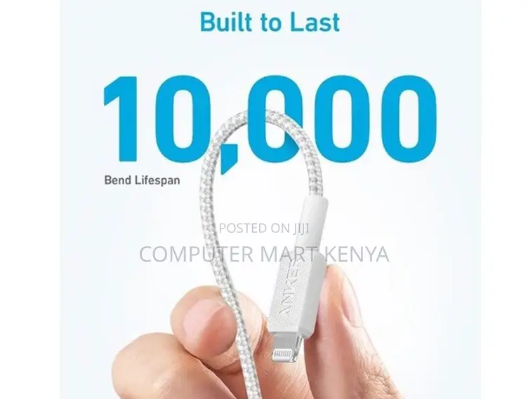 Anker 322 Usb-C to Lightning Cable (3ft Braided) White