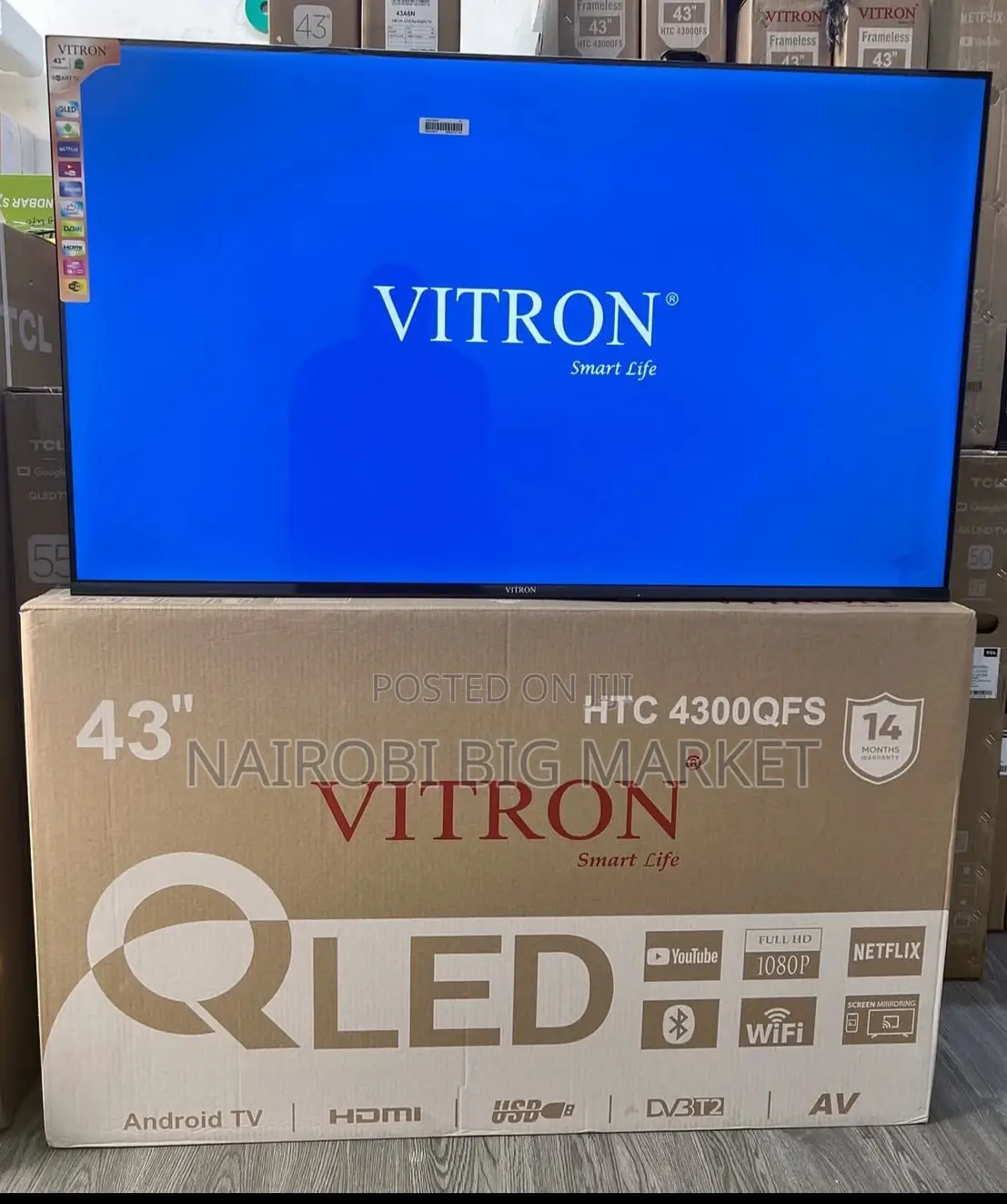 Vitron 43” Qled Smart Tv