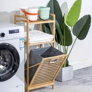 Tilt Out Laundry Hamper Is Crafted From Bamboo