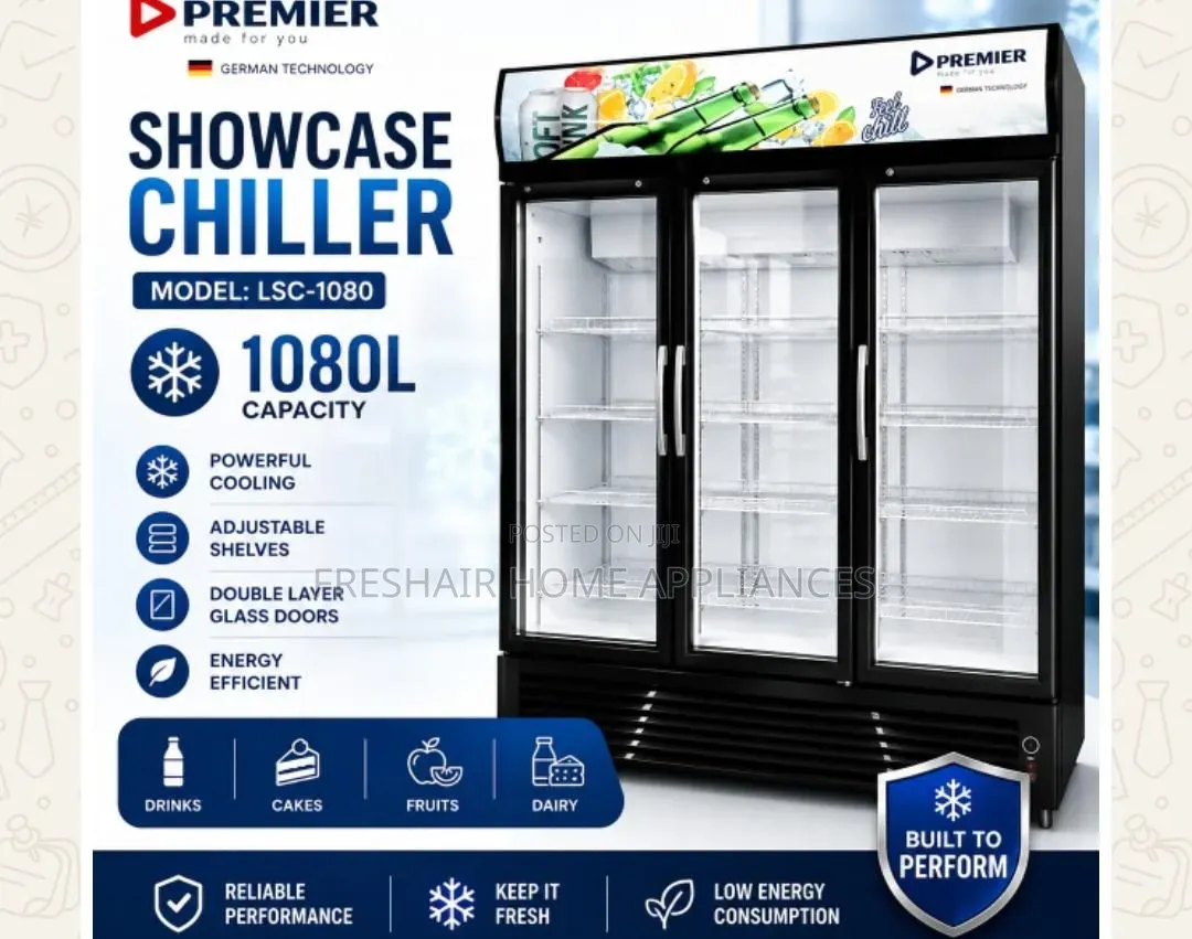 Premium 3 Doors Very Commercial Display Fridge 1080litres