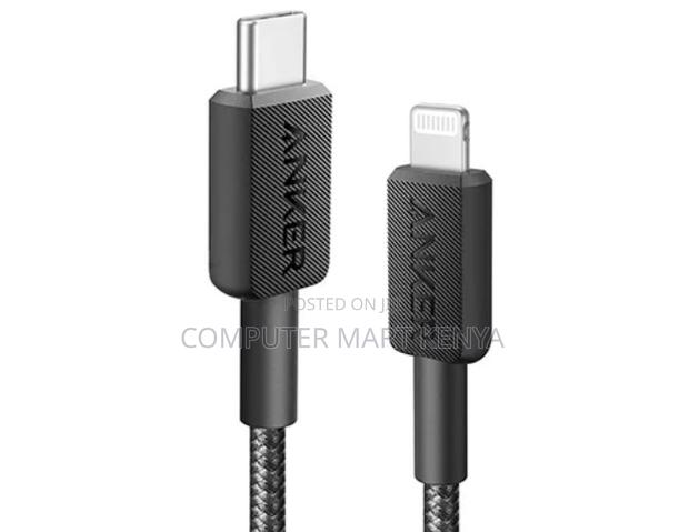 Anker 322 Usb-C to Lightning Cable (6ft Braided) Black