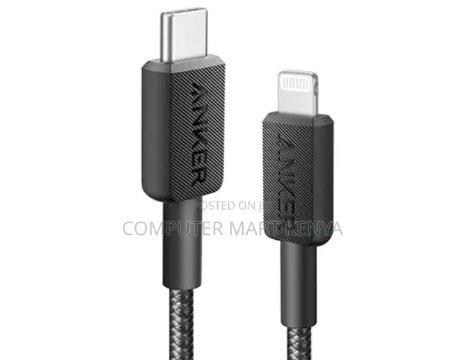 Anker 322 Usb-C to Lightning Cable (6ft Braided) Black