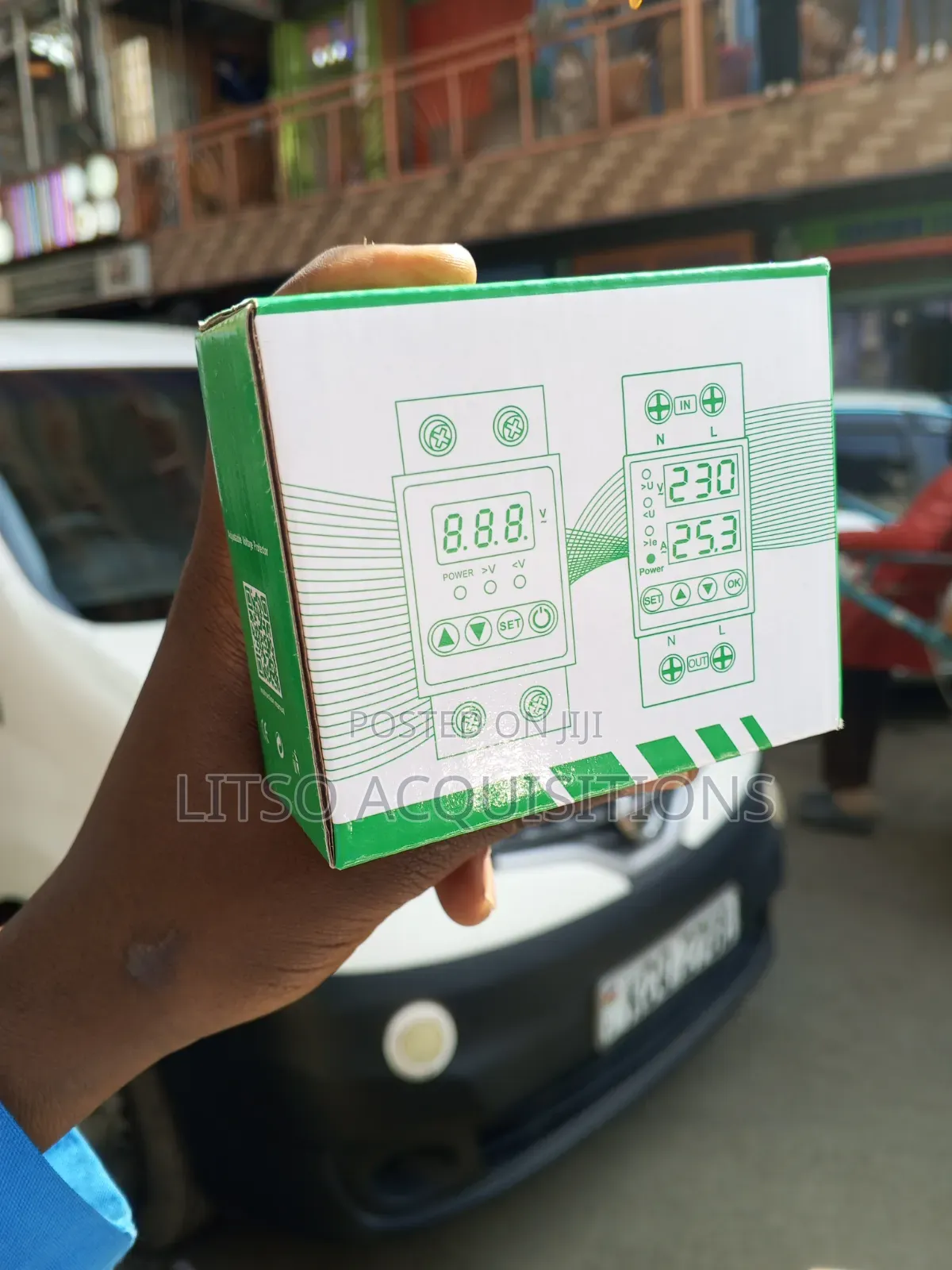 63a Digital Adjustable Voltage Current Protector | Rail Va Protector